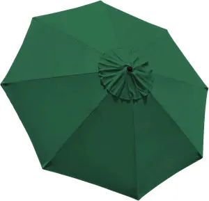 EliteShade USA 9FT Patio Umbrella Replacement Covers 8 Ribs Market Umbrella Canopy Cover (CANOPY ONLY) (Forest Green)