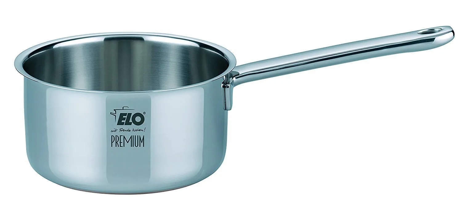 ELO Premium Silicano Plus Stainless Steel Kitchen Induction Cookware Pots and Pans Set with Oil Measuring System, Shock Resistant Glass Lids and Copper Core, 7-Piece