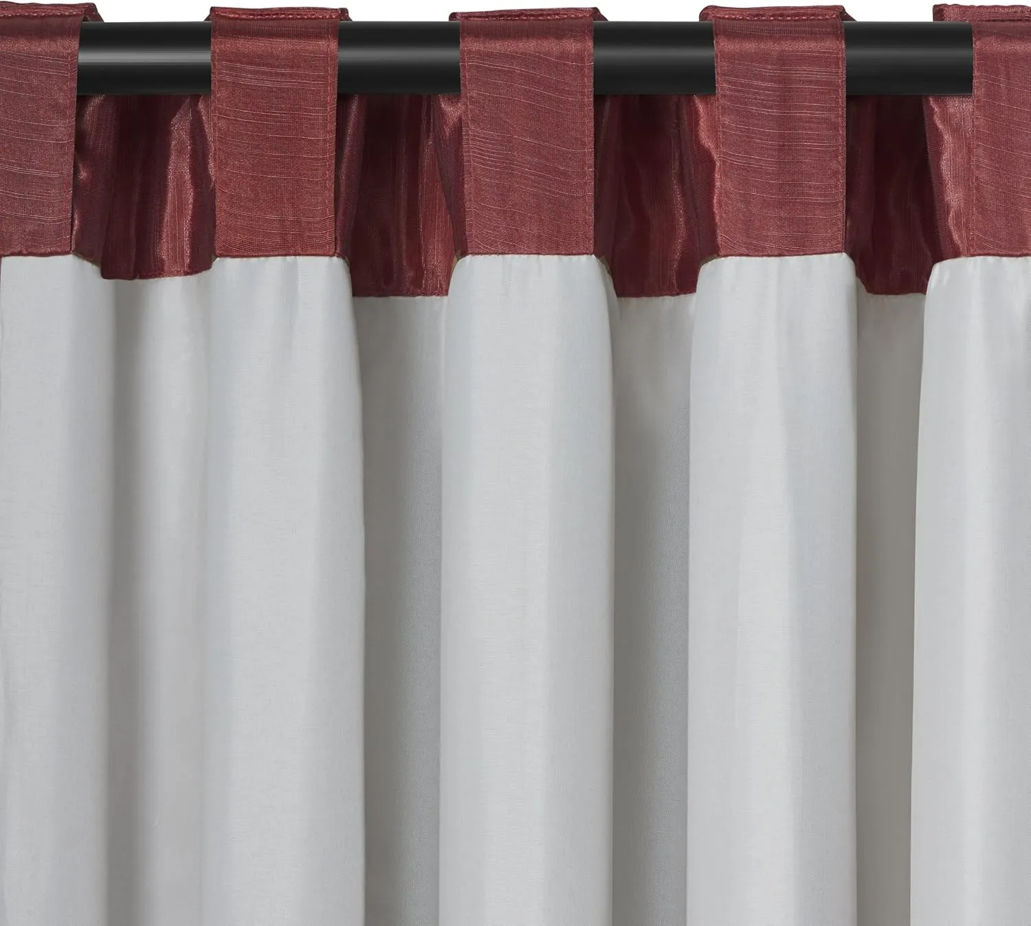 Elrene Home Fashions Cachet 3-in-1 Blackout Energy Efficient Lined Rod Pocket Window Curtain Drape Panel, 52" x 108", Brick