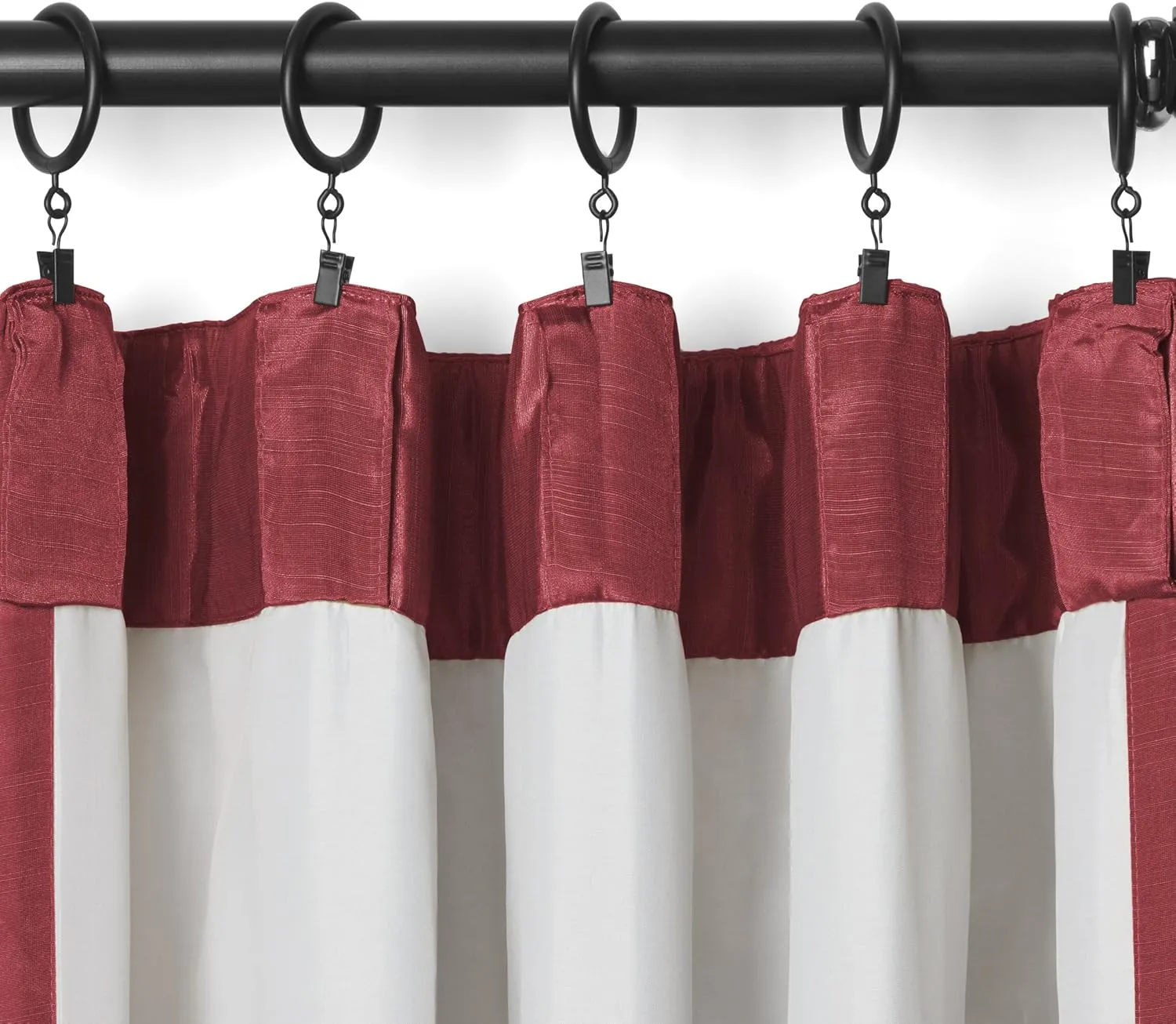 Elrene Home Fashions Cachet 3-in-1 Blackout Energy Efficient Lined Rod Pocket Window Curtain Drape Panel, 52" x 108", Brick