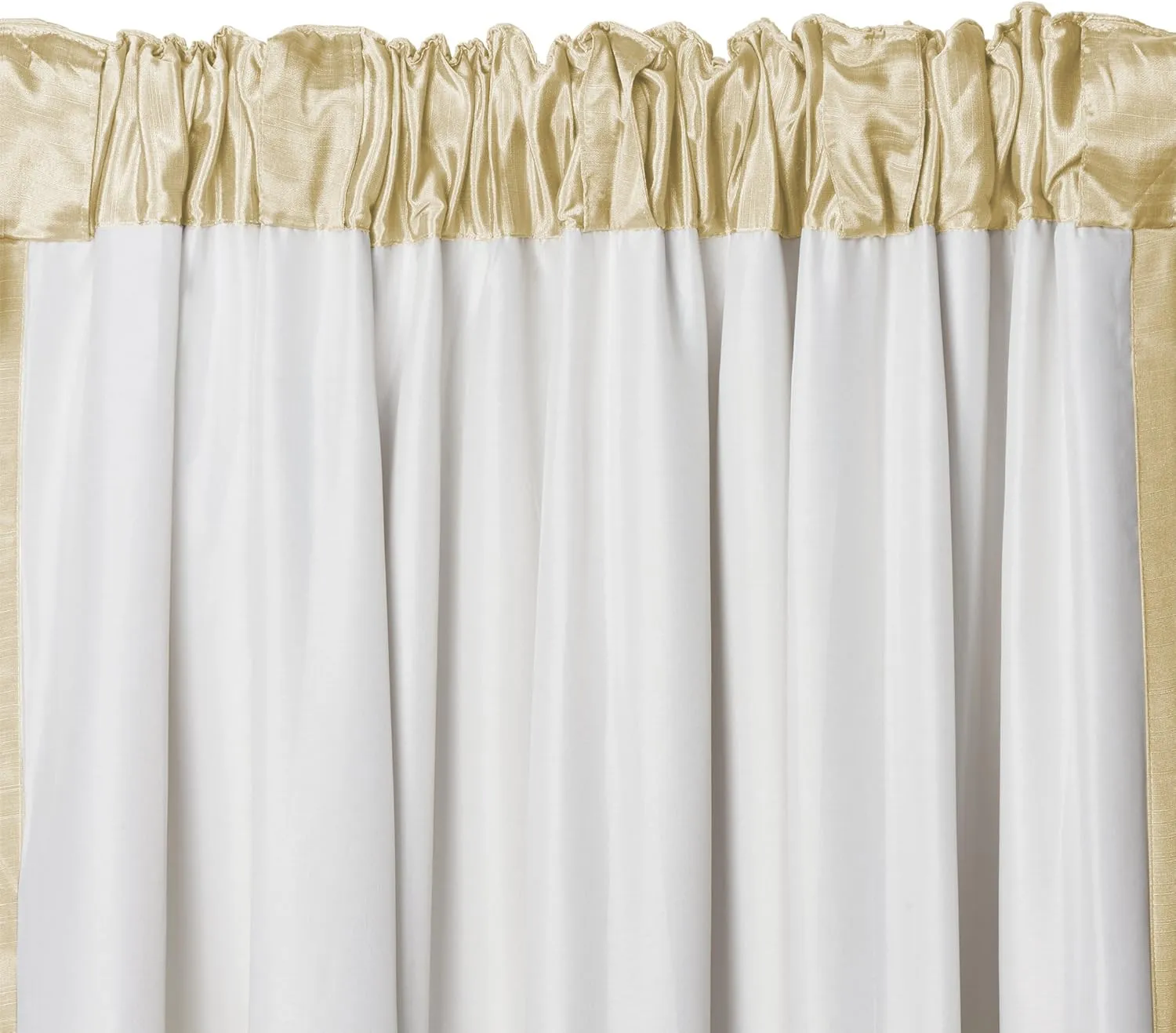 Elrene Home Fashions Cachet 3-in-1 Blackout Energy Efficient Lined Rod Pocket Window Curtain Drape Panel, 52" x 108", Ivory