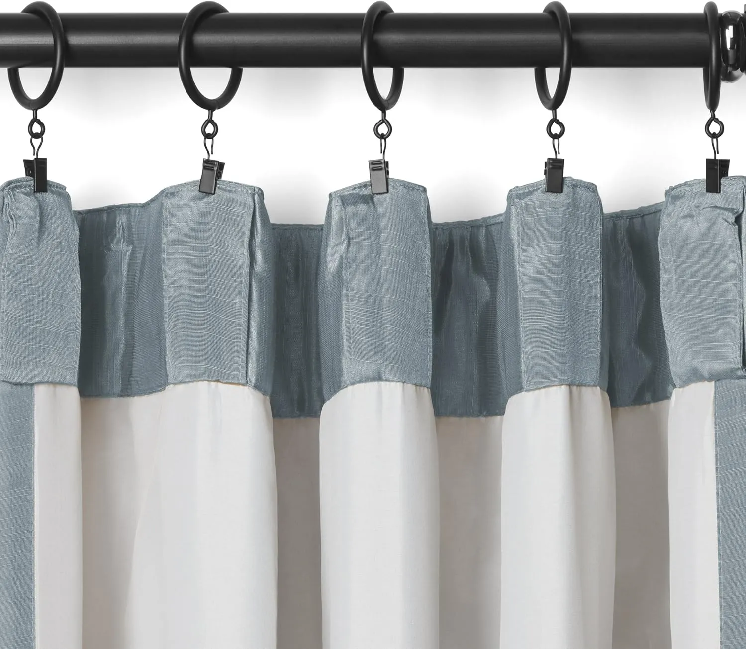 Elrene Home Fashions Cachet - Hang 3 Ways - Energy Efficient Lined Rod Pocket Window Curtain Drape Panel, 52" x 95", Blue (1 Panel)