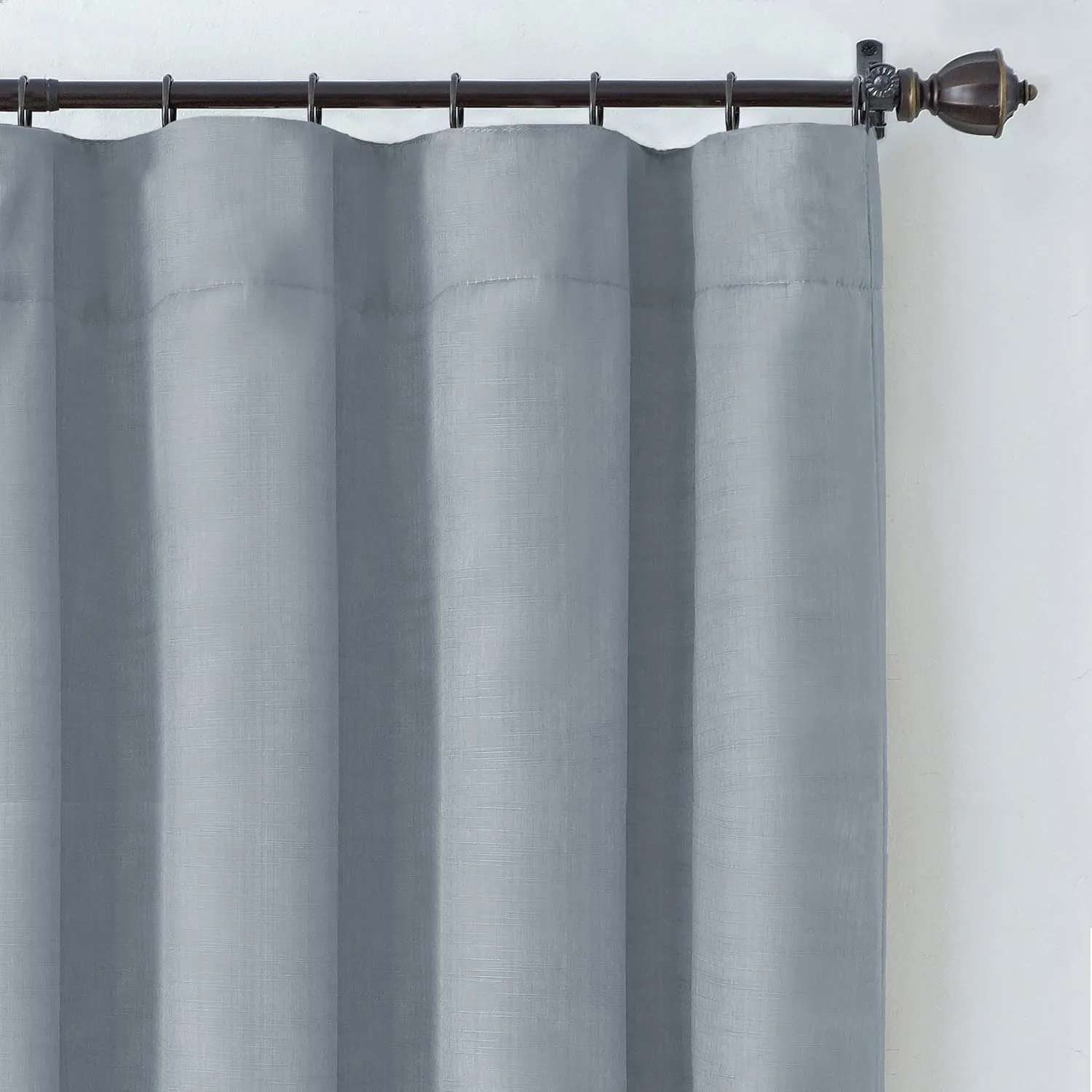 Elrene Home Fashions Cachet - Hang 3 Ways - Energy Efficient Lined Rod Pocket Window Curtain Drape Panel, 52" x 95", Blue (1 Panel)