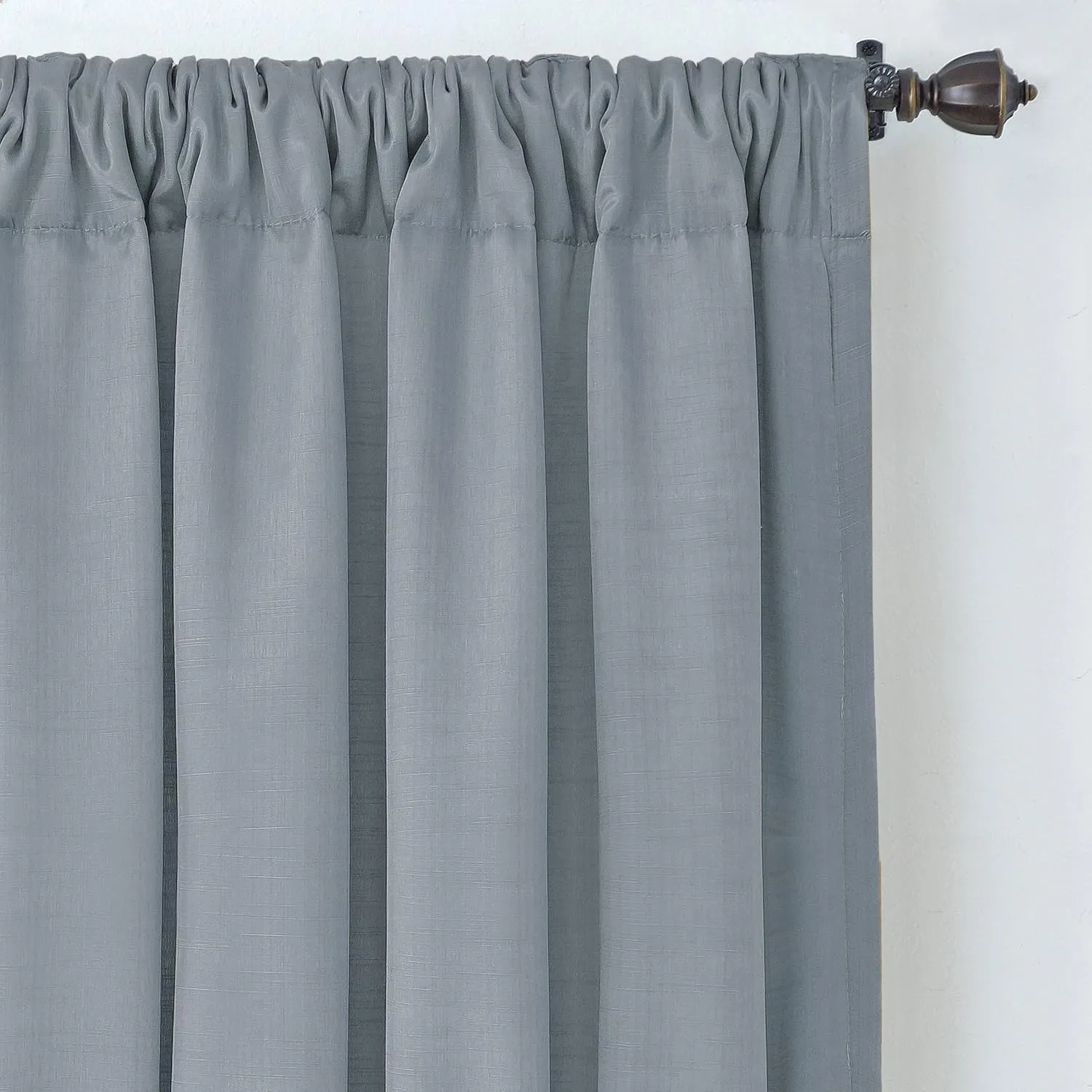 Elrene Home Fashions Cachet - Hang 3 Ways - Energy Efficient Lined Rod Pocket Window Curtain Drape Panel, 52" x 95", Blue (1 Panel)