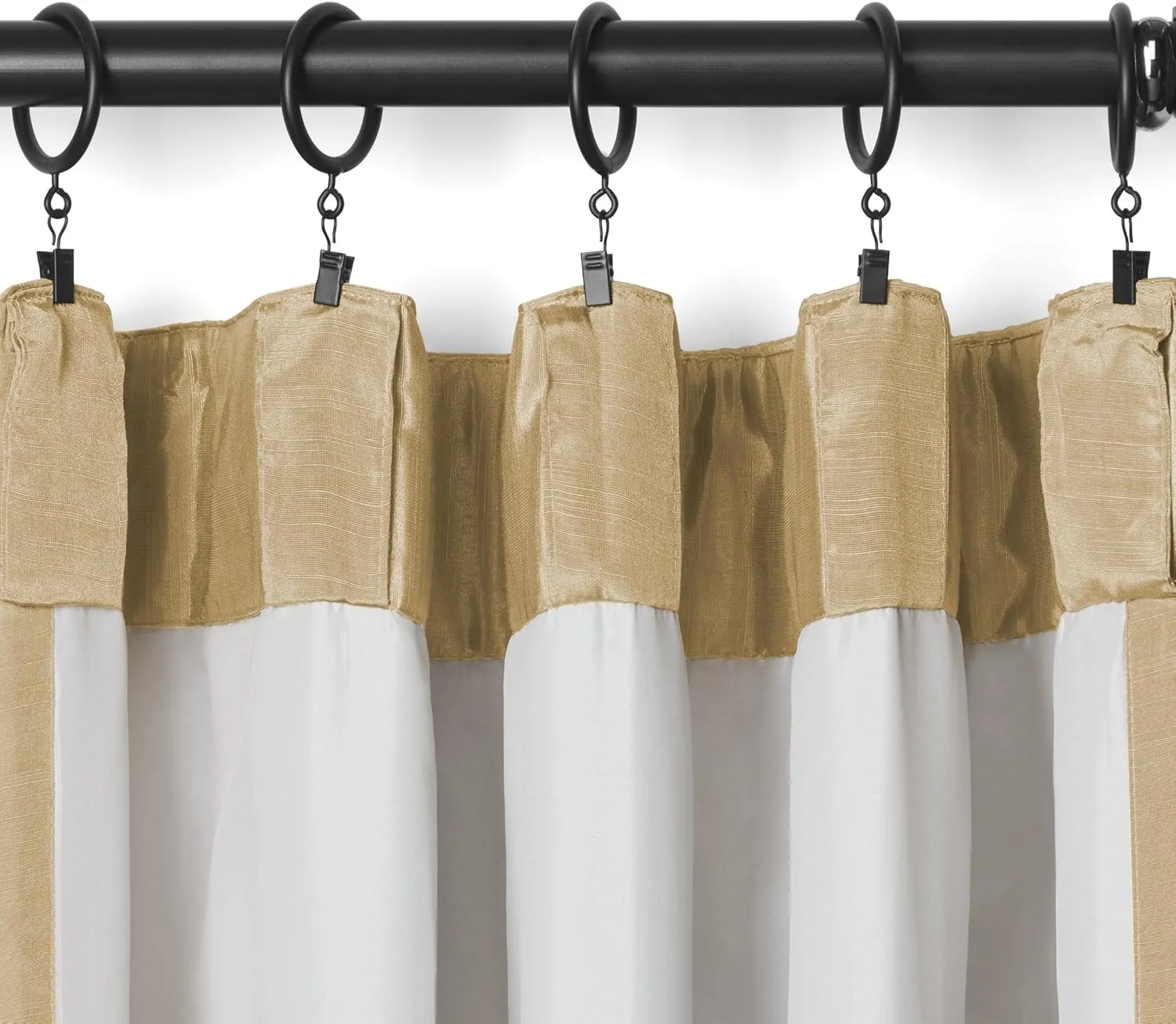 Elrene Home Fashions Cahcet - Hang 3 Ways - Energy Efficient Lined Rod Pocket Window Curtain Drape Panel, 52" x 108", Camel (1 Panel)