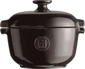 Emile Henry 2.5 qt Rice Pot, Charcoal