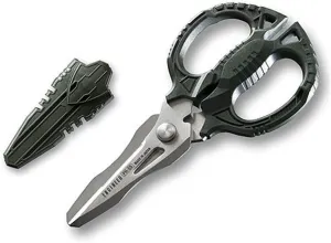 ENGINEER PH-55 Multi-Function, 160mm Compact Scissors, Electrician Scissors, with 4-in-1 Combi Blade - cuts Carpet, Leather, Solid Copper Wire, Insulated cable, CDs, Thick Rope & More. Made in Japan