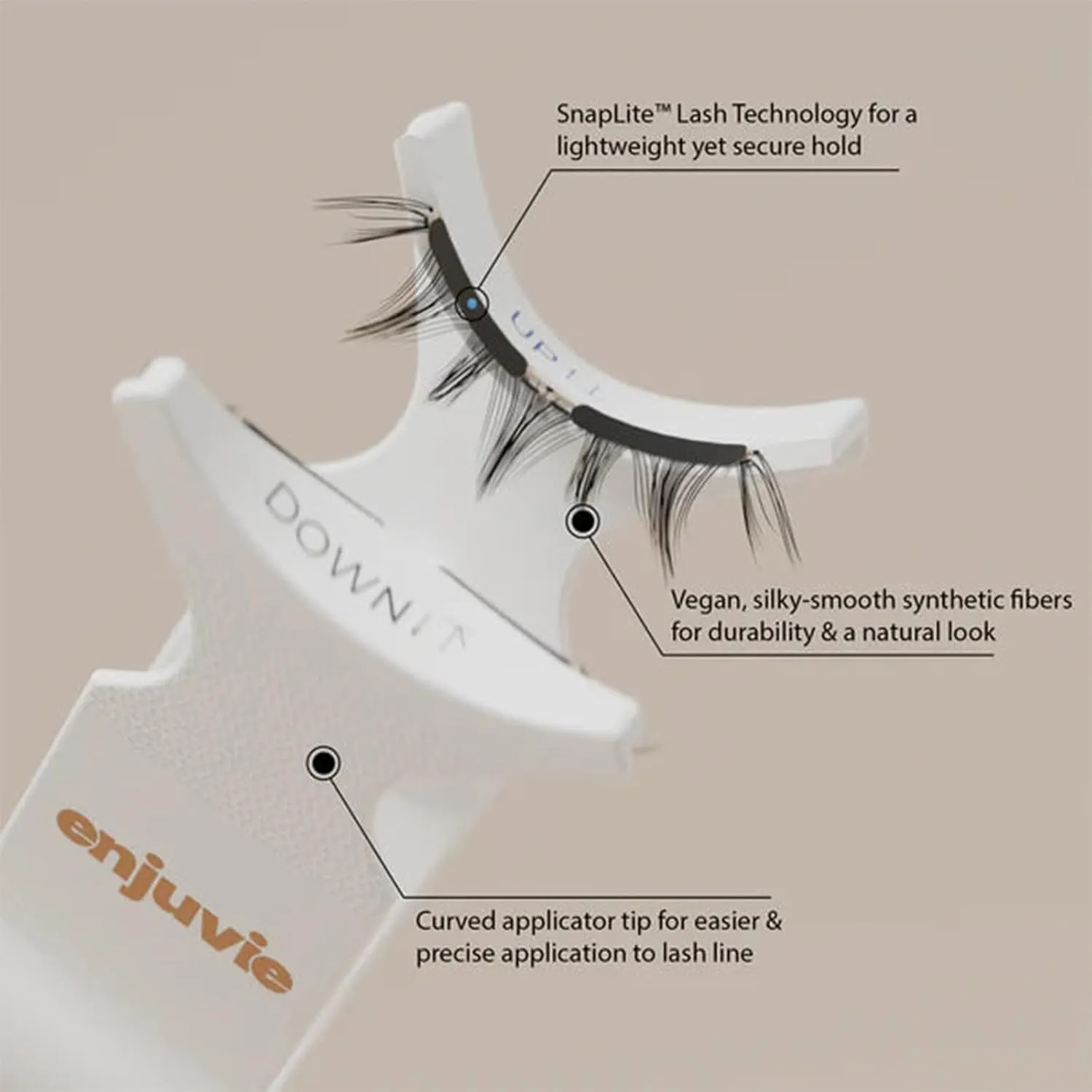 Enjuvie Magnetic Eyelashes 1 Pair Reusable, Reusable No Glue/Remover, Easy to Wear, Comfortable & Skin-Friendly (SW05-SILKY black)