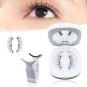 Enjuvie Magnetic Eyelashes 1 Pair Reusable, Reusable No Glue/Remover, Easy to Wear, Comfortable & Skin-Friendly (SW05-SILKY black)