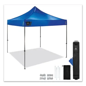 ergodyne® Shax 6000 Heavy-Duty Pop-Up Tent, Single Skin, 10 ft x 10 ft, Polyester/Steel, Blue
