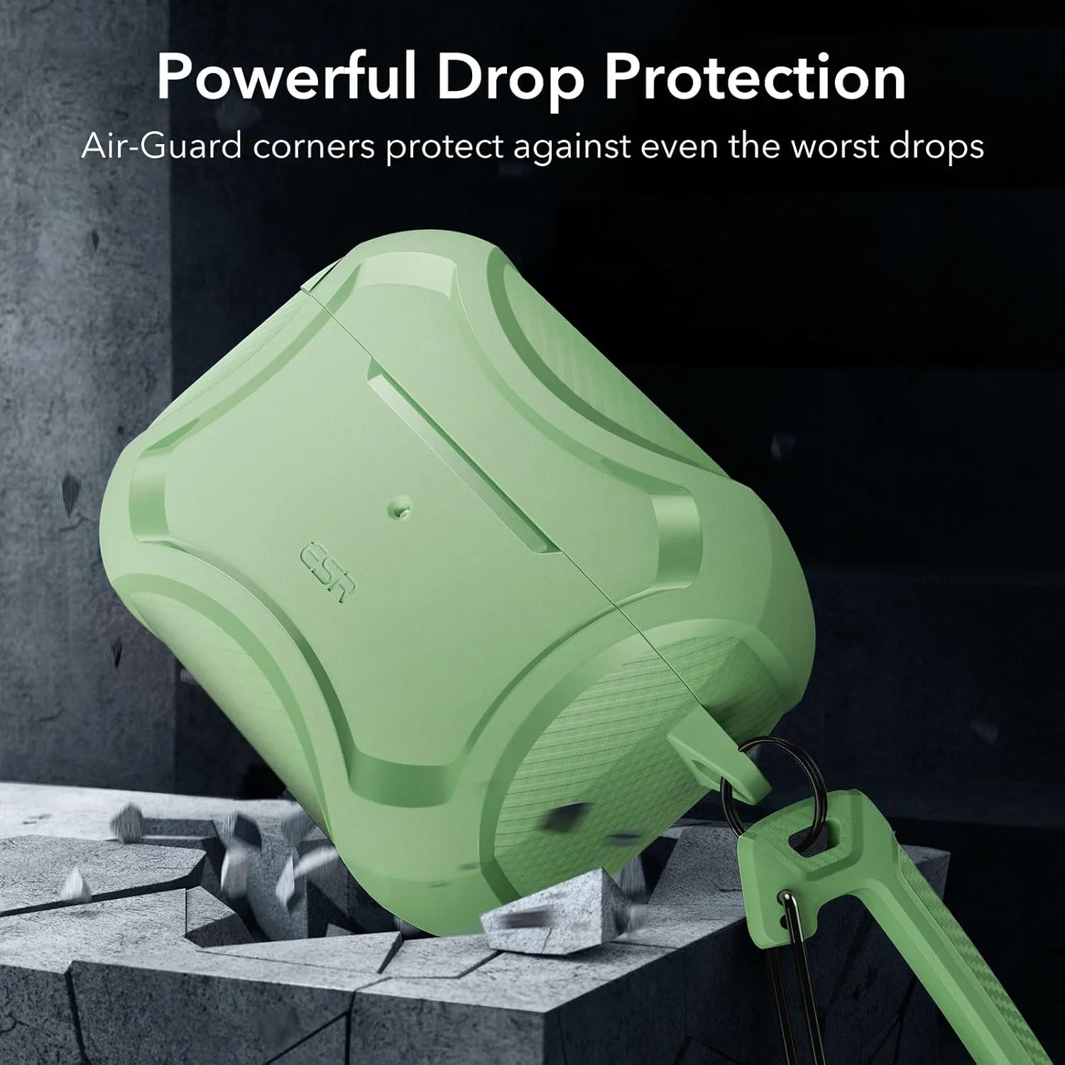 ESR for AirPods Pro 2nd Generation Case, Compatible with Airpods Pro Case 2nd/1st Gen (2023/2022/2019), Compatible with MagSafe, Powerful Drop Protection, Magnetic Lid with Cleaner Kit, Light Green