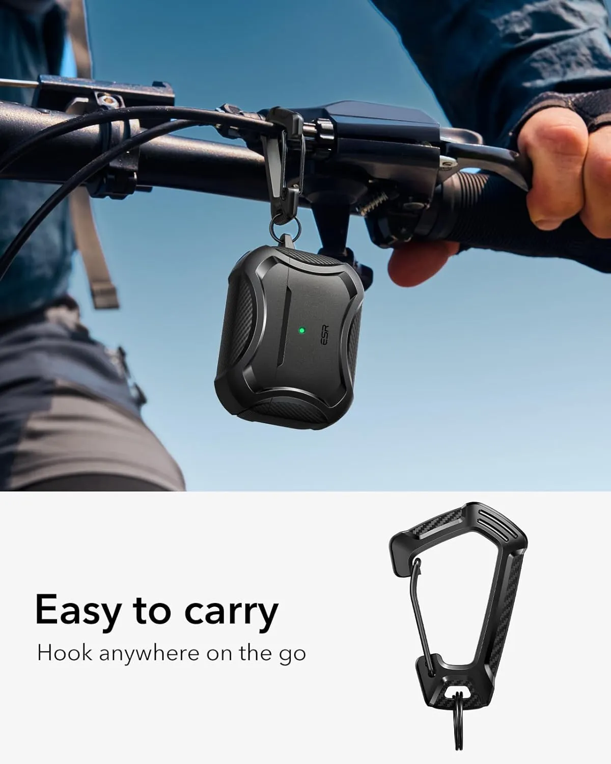 ESR for AirPods Pro 2nd Generation Case (HaloLock), Compatible with Airpods Pro Case 2nd/1st Gen (2023/2022/2019), Compatible with MagSafe, Powerful Drop Protection, Magnetic Lid, Black