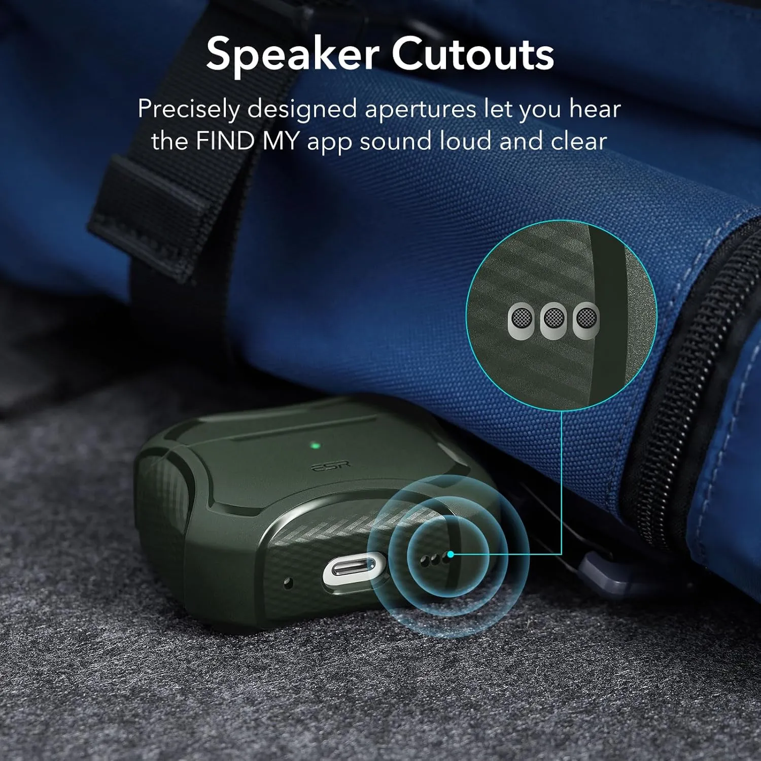 ESR for AirPods Pro 2nd Generation Case (HaloLock), Compatible with Airpods Pro Case 2nd/1st Gen (2023/2022/2019), Compatible with MagSafe, Powerful Drop Protection, Magnetic Lid, Green