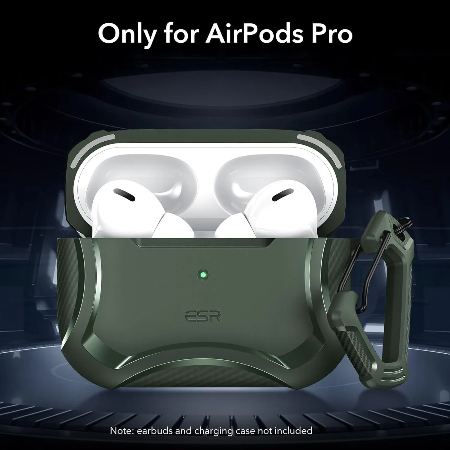 ESR for AirPods Pro 2nd Generation Case (HaloLock), Compatible with Airpods Pro Case 2nd/1st Gen (2023/2022/2019), Compatible with MagSafe, Powerful Drop Protection, Magnetic Lid, Green
