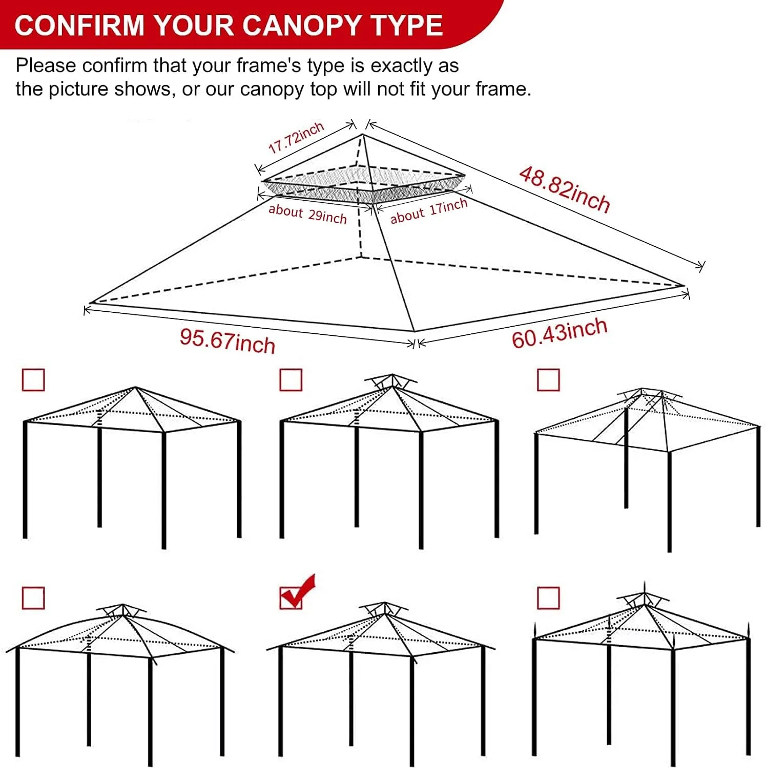 Eurmax USA High Performance Grill Gazebo Canopy Replacement Cover 5x8 BBQ Gazebo Shelter Top（Coffee）