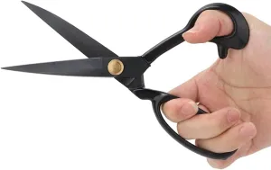 Fabric Scissors, Craft Scissors Adjustable Sewing Scissors Retro Black Steel Clothes Leather Craft Tailor Scissors Sewing Accessories Sewing Scissors for Cloth Cutting Quilting