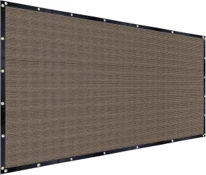 FAIR WIND Shade Cloth 90% Sun Shade Fabric Privacy Screen Shade Cover Patio Canopy with Grommets Shade Net for Garden Outdoor Pergola 10 x 12 FT - Mocha