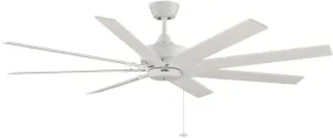 Fanimation Levon - 63 inch - Matte White with Matte White Blades and Pull-Chain - FP7910MW