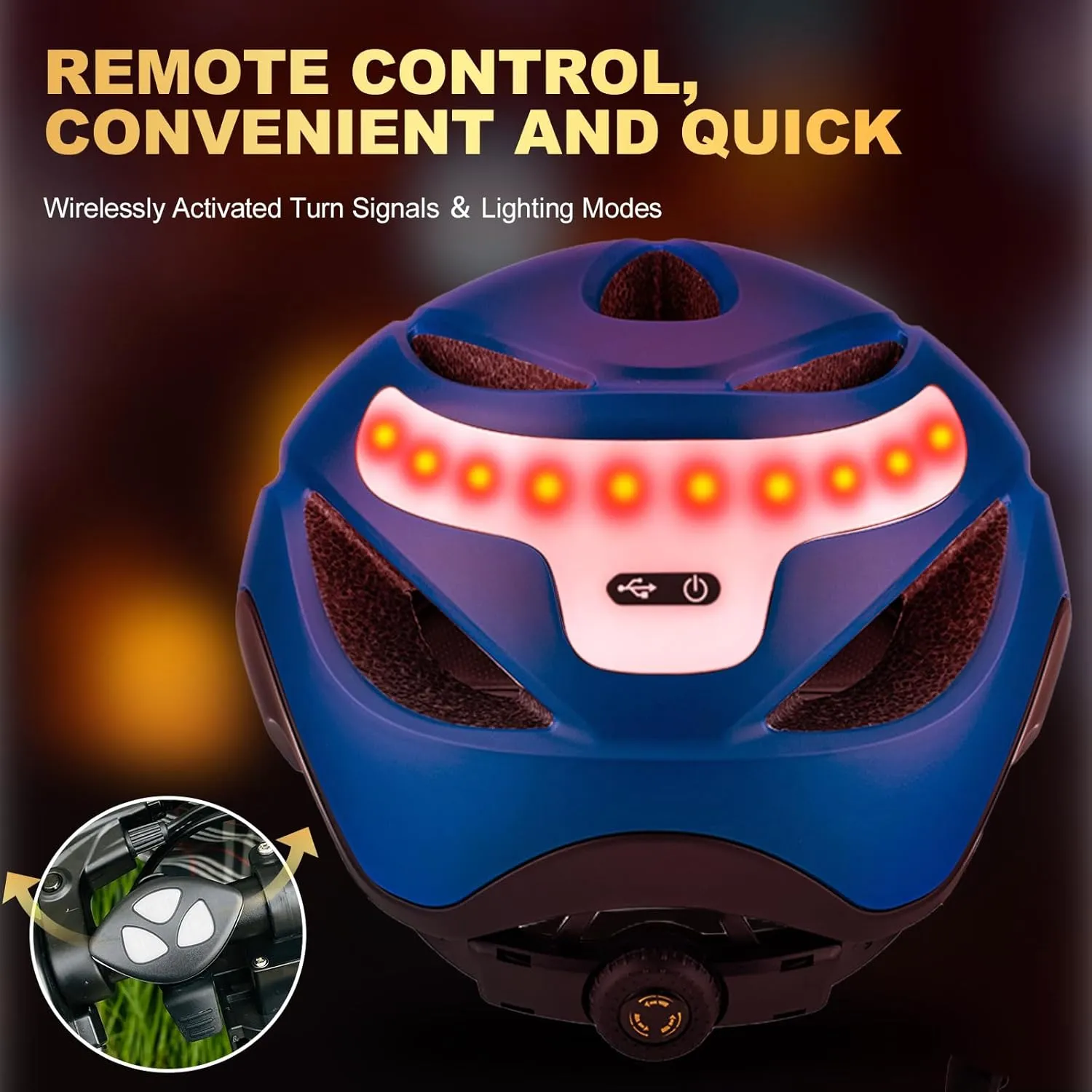 Favoto Bike Helmet with Turn Signals Lights - Smart Helmets for Adults Men Women - CPSC Certified Lightweight Bike Helmets - Road Bicycle E-Bikes MTB Commuter
