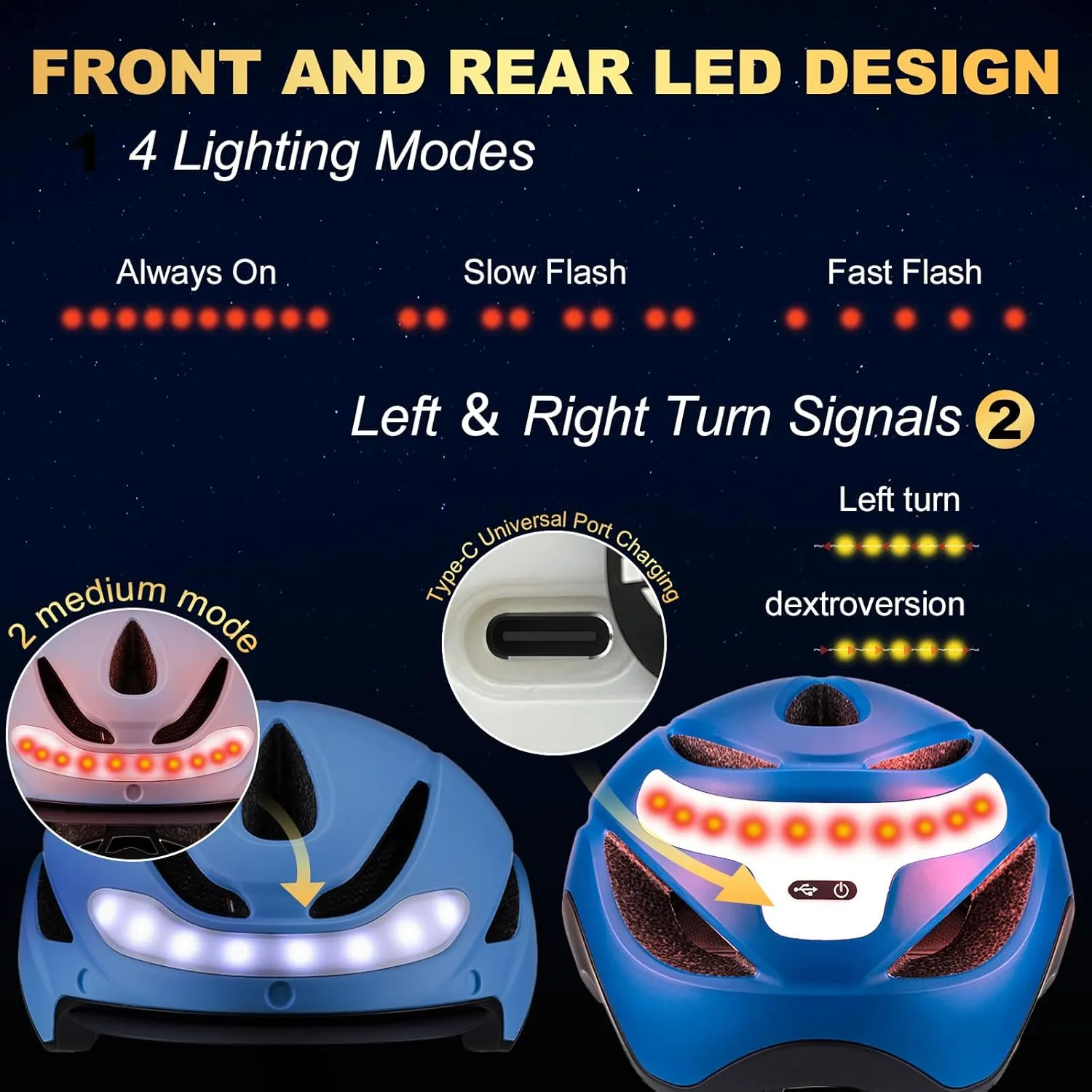 Favoto Bike Helmet with Turn Signals Lights - Smart Helmets for Adults Men Women - CPSC Certified Lightweight Bike Helmets - Road Bicycle E-Bikes MTB Commuter