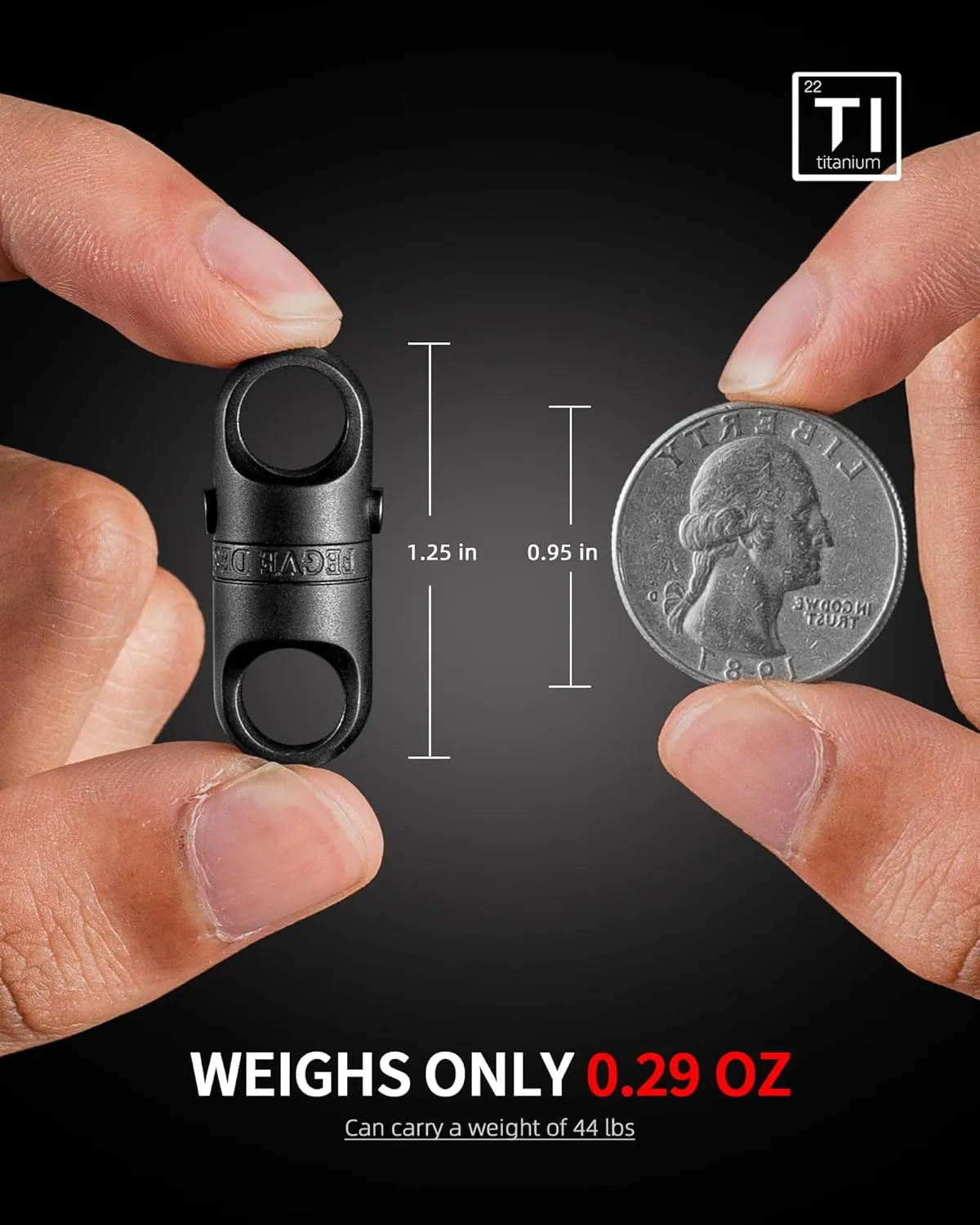 FEGVE Titanium Magnetic Key Holder, Quick Release Keychain, Detachable Magnetic Keychain, Safely Lock System, 360 ° Rotatable