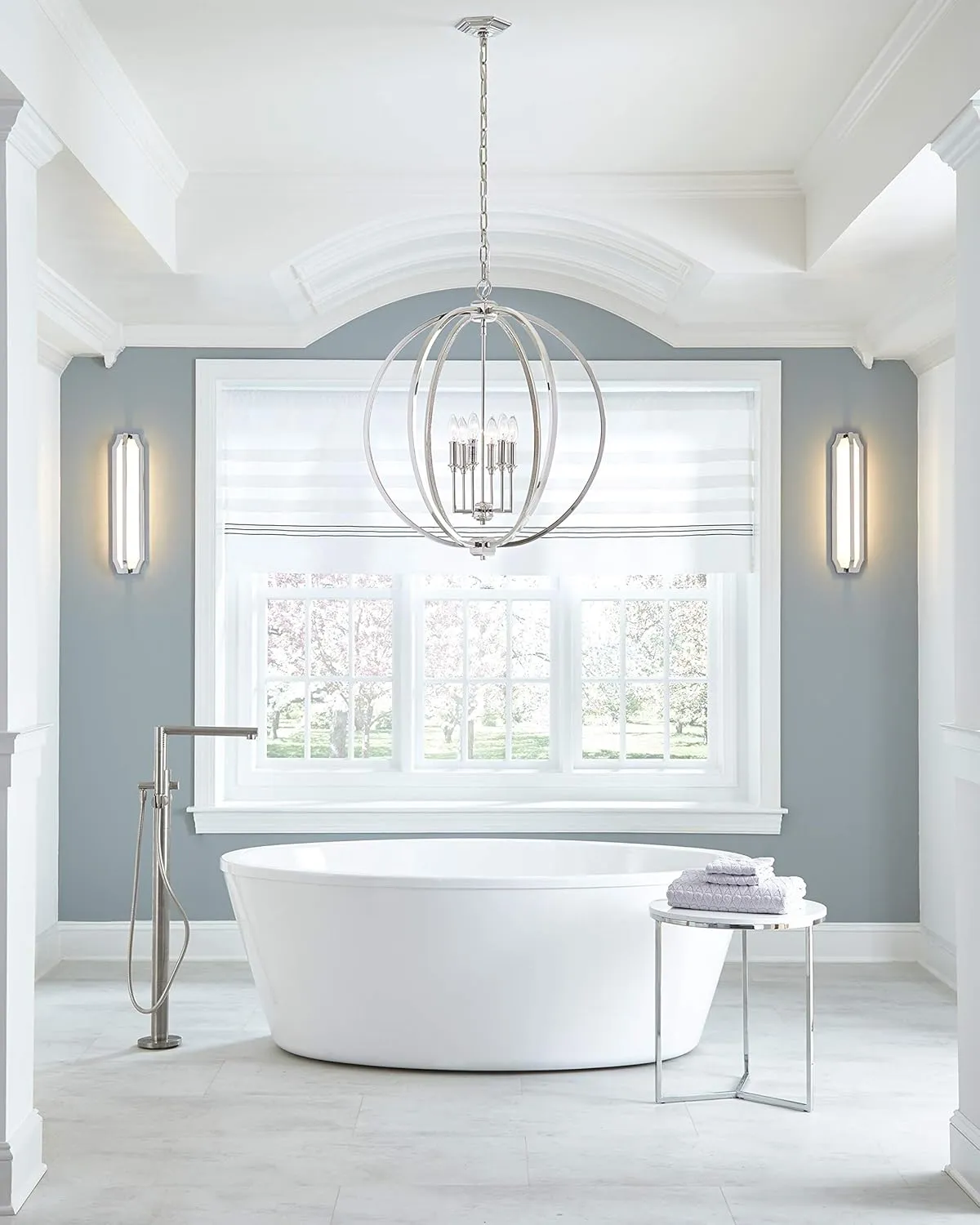 Feiss Lighting-Corinne-Mini-Pendant 3 Light in Transitional Style-17 Inch Wide by 20.75 Inch High-Polished Nickel Finish