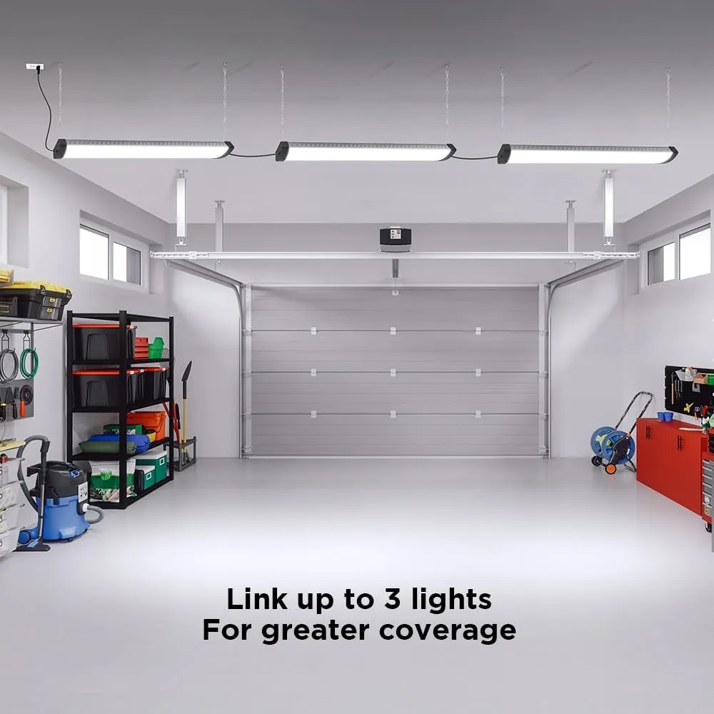 Feit Electric 3ft LED Utility Light, 3000 Lumens, 4000K Cool White, Plug-in, Flush/Hanging Mount, Ultra-Lightweight, 30W LED Shop Light and Under Cabinet Light, 50,000-Hour Lifespan, SHOP/3X1/840/V1