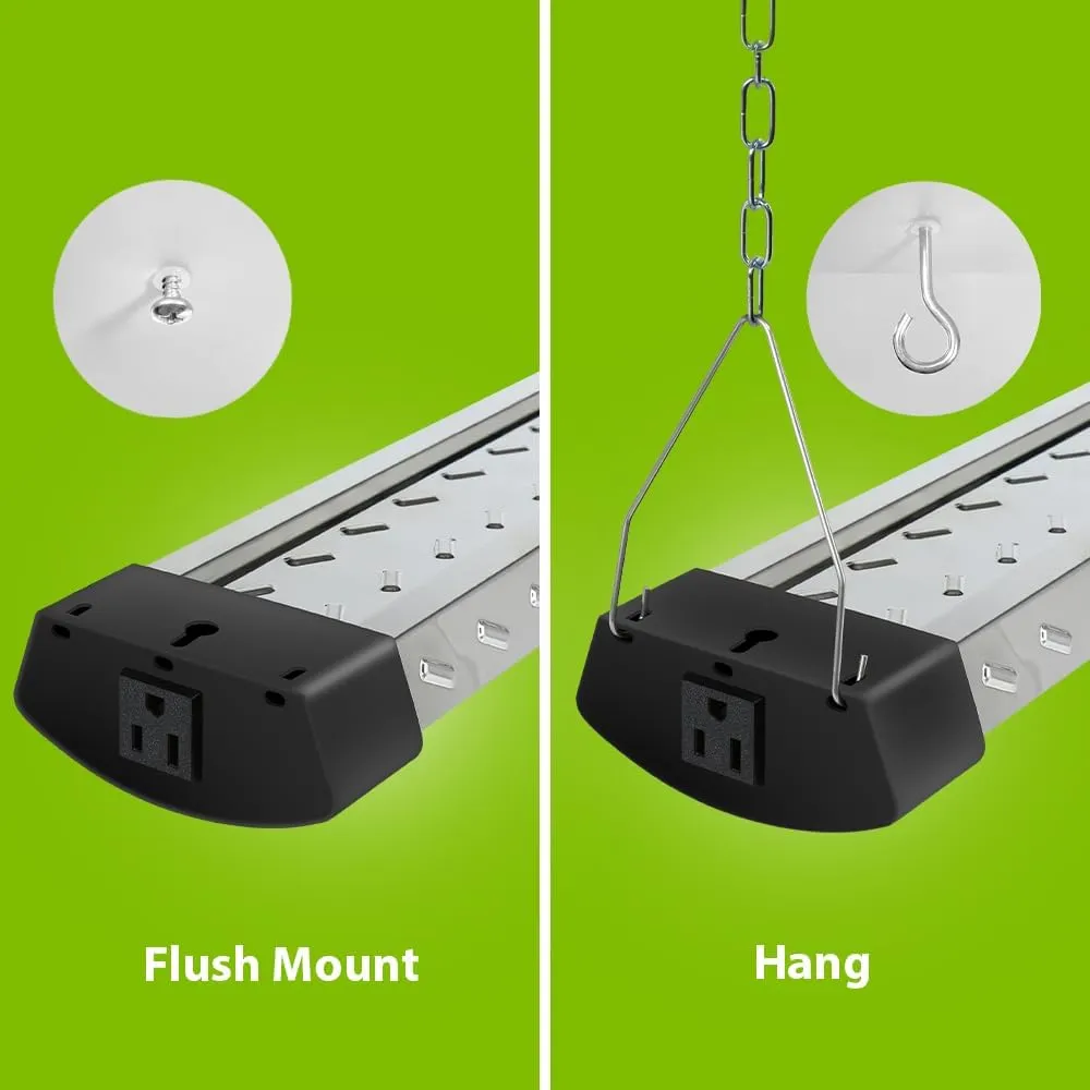 Feit Electric 3ft LED Utility Light, 3000 Lumens, 4000K Cool White, Plug-in, Flush/Hanging Mount, Ultra-Lightweight, 30W LED Shop Light and Under Cabinet Light, 50,000-Hour Lifespan, SHOP/3X1/840/V1