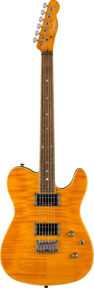 Fender Set Neck Custom Tele FMT featuring Seymour Duncan Humbucker�s, Electric Guitar with 2-Year Warranty, Many Tones, Elegant Finish, Amber