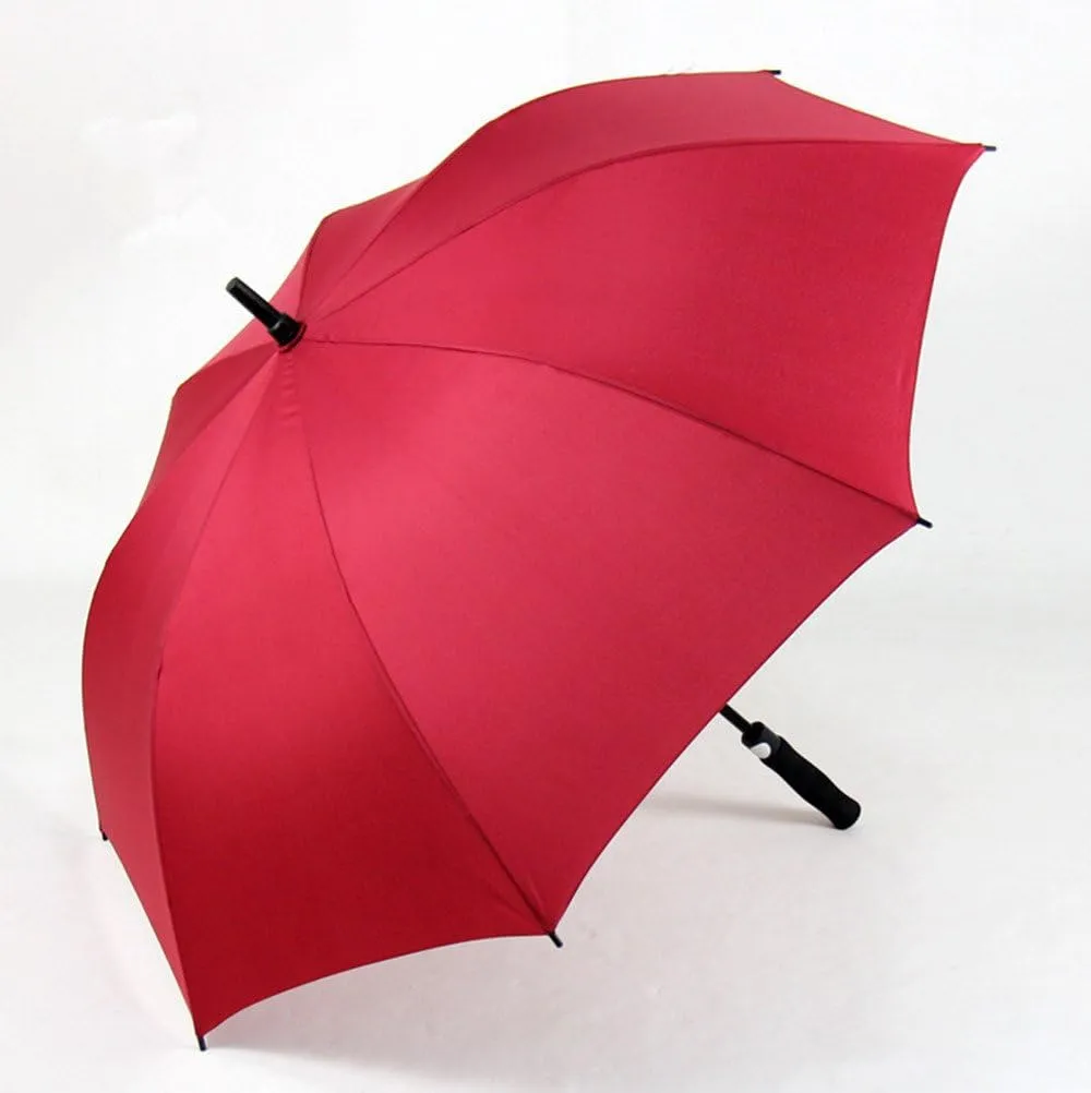Fiberglass Reinforced Ribs Windproof Golf Umbrella Extra Large Canopy Automatic Open Rain&Wind Repellent Stick Umbrellas with Comfortable Anti-Slip Rubberized Grip