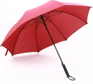 Fiberglass Reinforced Ribs Windproof Golf Umbrella Extra Large Canopy Automatic Open Rain&Wind Repellent Stick Umbrellas with Comfortable Anti-Slip Rubberized Grip