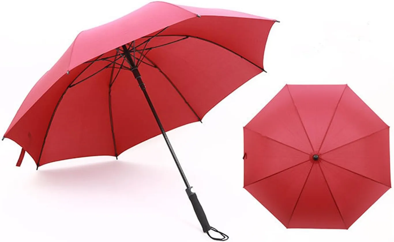 Fiberglass Reinforced Ribs Windproof Golf Umbrella Extra Large Canopy Automatic Open Rain&Wind Repellent Stick Umbrellas with Comfortable Anti-Slip Rubberized Grip
