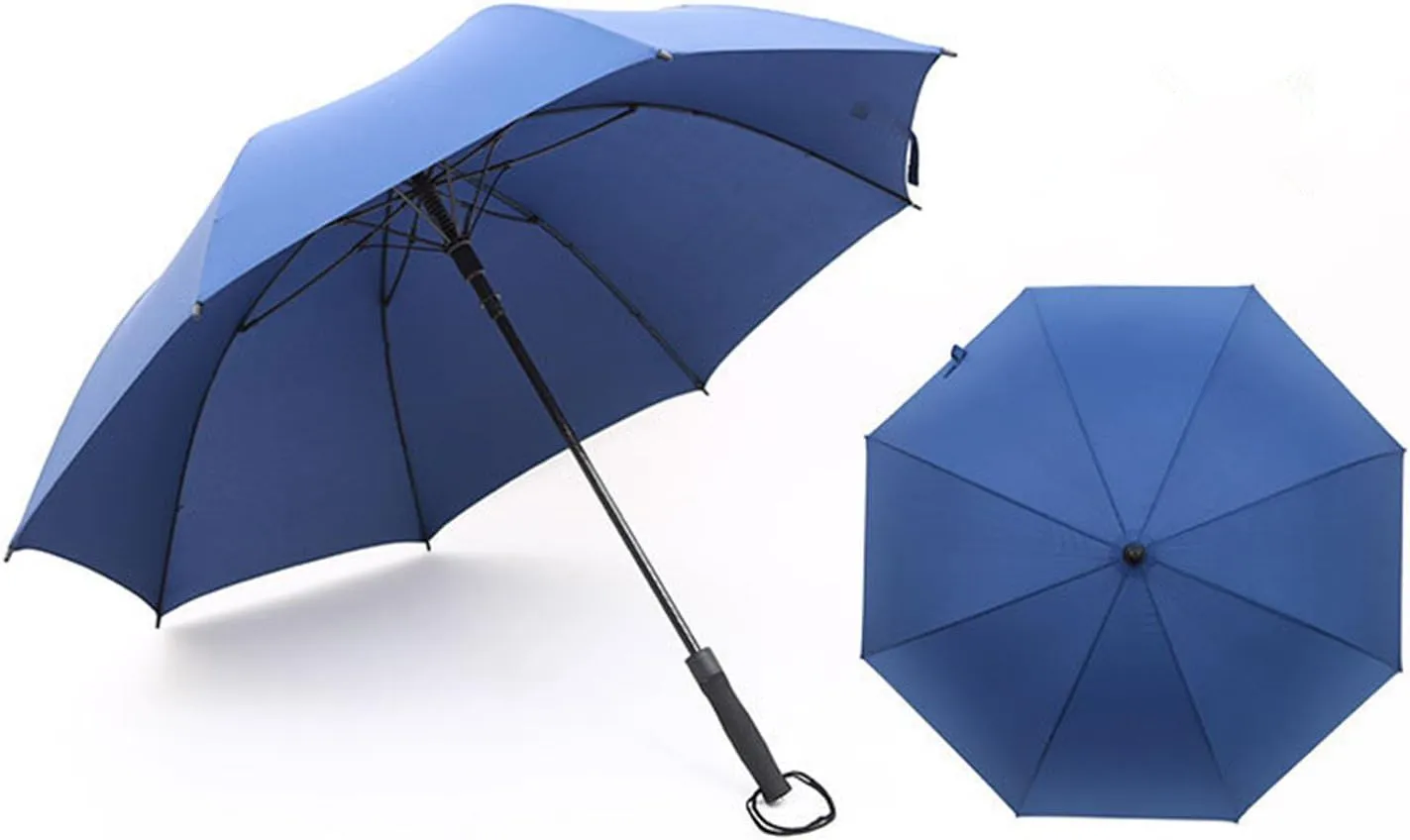 Fiberglass Reinforced Ribs Windproof Golf Umbrella Extra Large Canopy Automatic Open Rain&Wind Repellent Stick Umbrellas with Comfortable Anti-Slip Rubberized Grip
