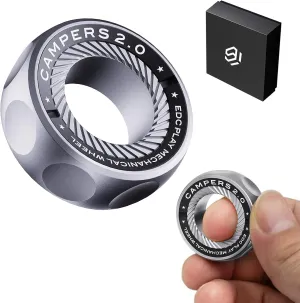 Fidget Spinner for Stress Relief – DIY Magnetic Fidget Ring with Engaging Sounds, EDC Stainless Steel Toys for Adults & Teens, Perfect for Work, Study, Waiting, Gift and Stocking Stuffer