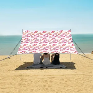 Finance Balance Icon Pattern Beach Camping Tent Sun Shelter for Whole Family, Beach Shade Canopy with UPF50  UV Protection,Easy Set Up and Carry,Outdoor Shade for Trips, Fishing, Backyard Fun P