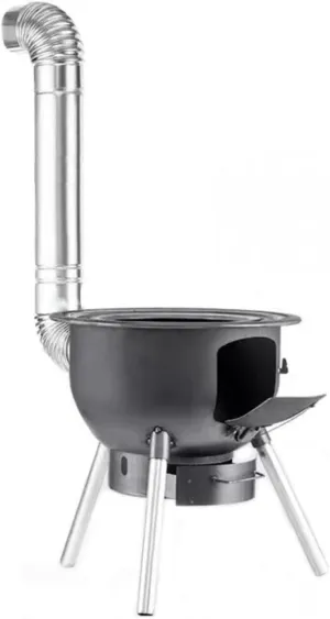 Firewood stove, new mobile integrated firewood stove for burning wood, outdoor stove, convenient floor pot stove, 16.9inx20.5in, 3518923