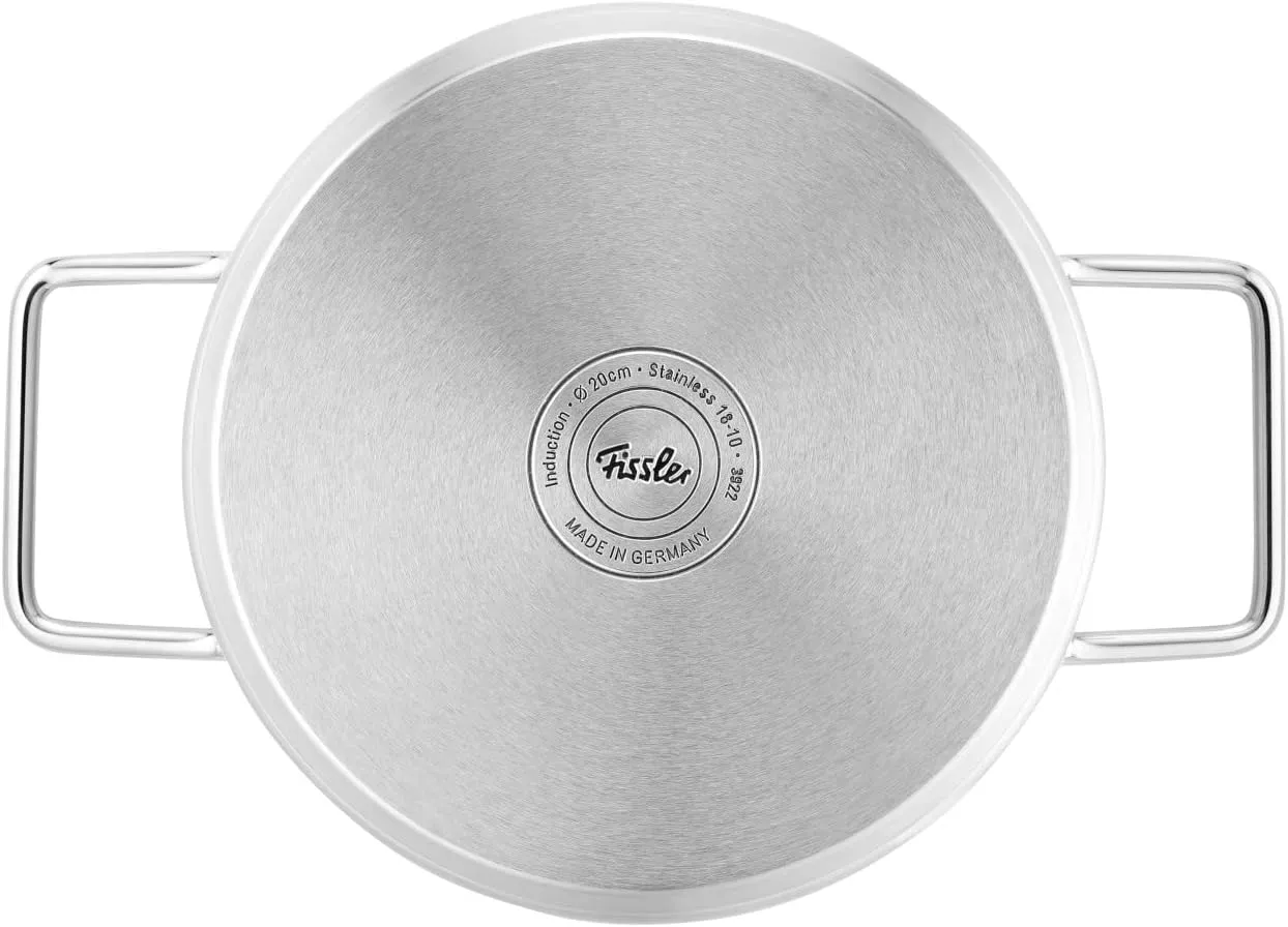 Fissler Pure Collection Stainless Steel 2.7 Quart Rondeau with Metal Lid