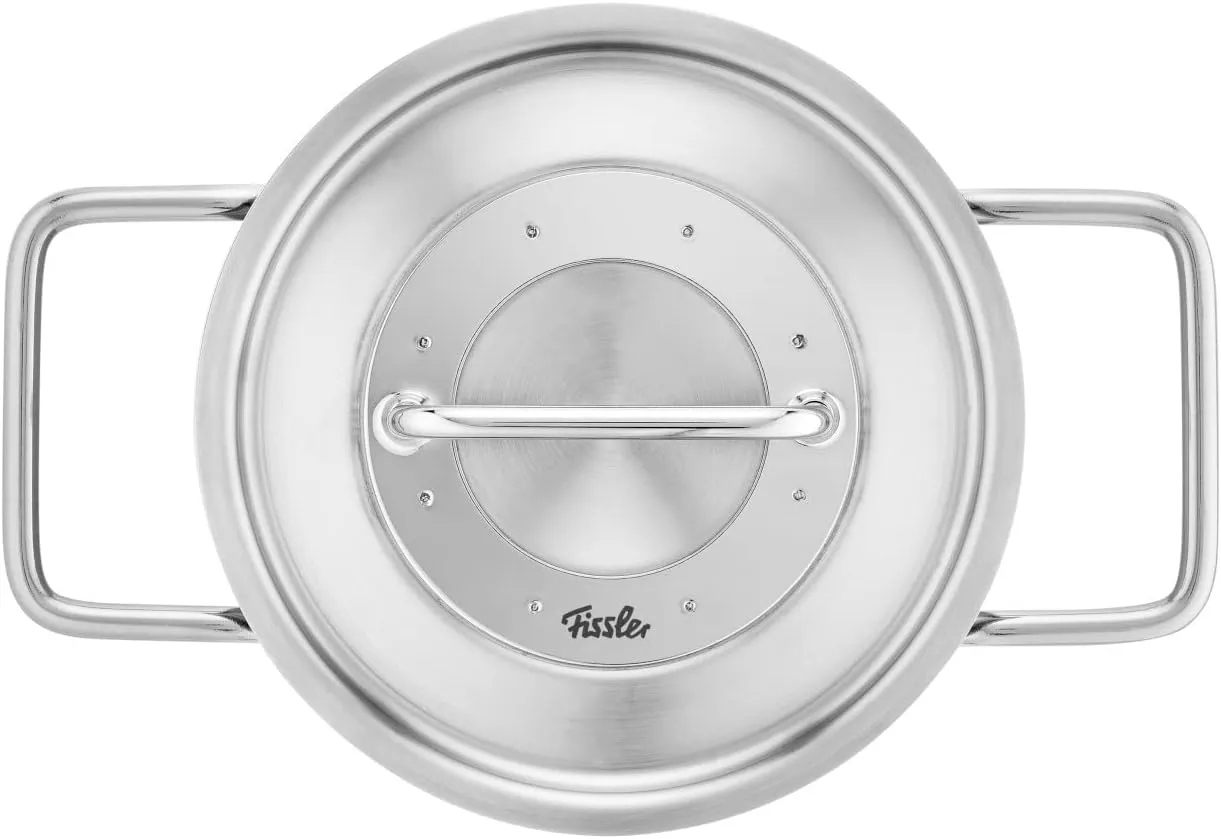 Fissler Pure Collection Stainless Steel 2.7 Quart Rondeau with Metal Lid