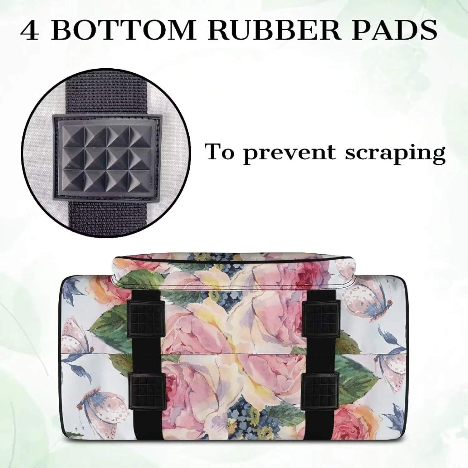 Flower Machine Carrying Case Wear-Resisting Sewing Machine Case with Pockets Large Capacity Sewing Machine Cover Dust Cover Fits for Most Standard Sewing Machines Home Decor