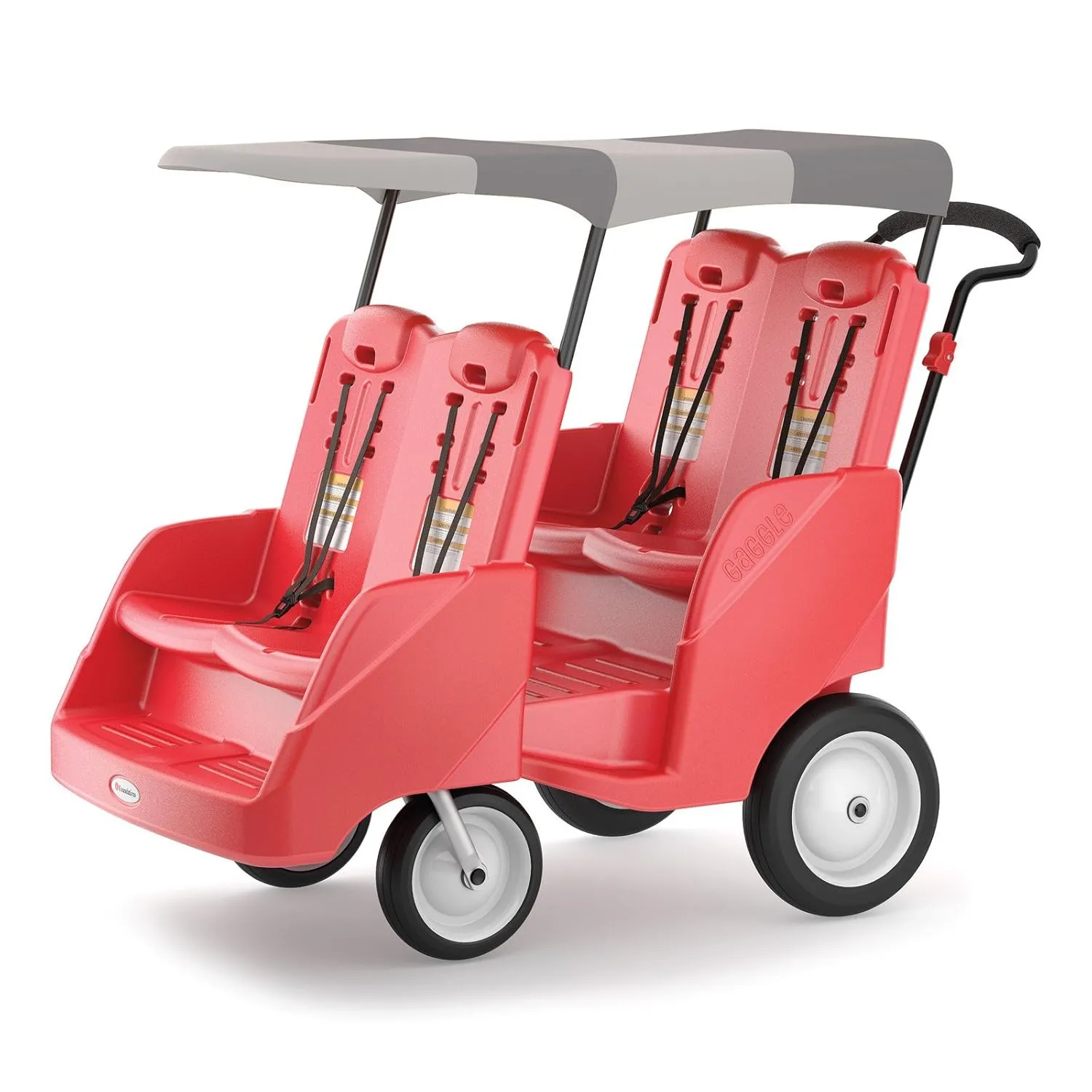 Foundations Gaggle 4 Buggy Fabric Canopy, UV & Rain Protection, Extends Over Front Seat for Full Protection of All Riders, Steel Pipe Frame for Durability (Two-Toned Gray)