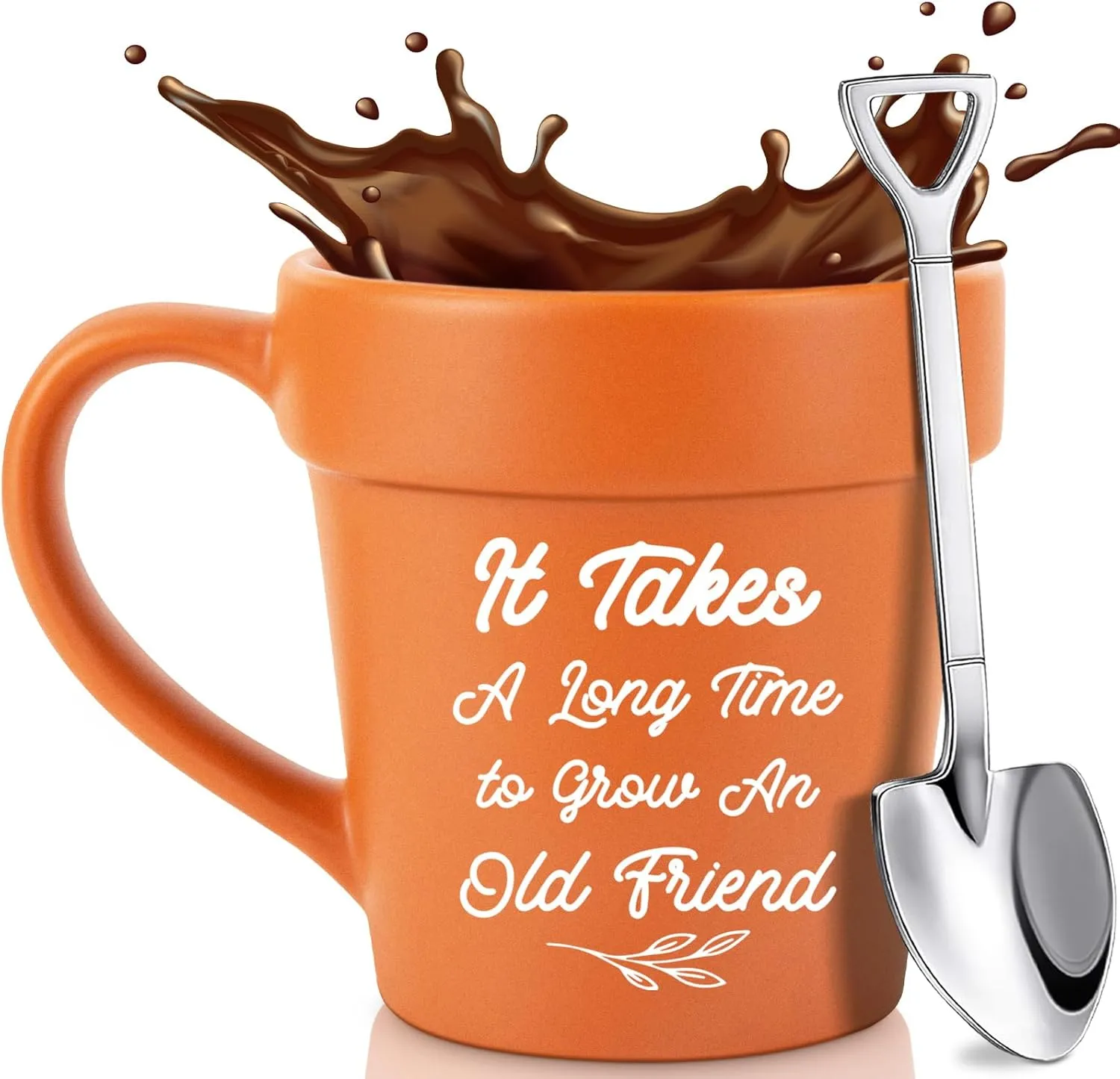 Friend Gifts For Women Birthday, Christmas Gifts for Friends, Friendship Gift for Best Friend Women, Funny Novelty Friend Plant Mug for BFF Old Friends