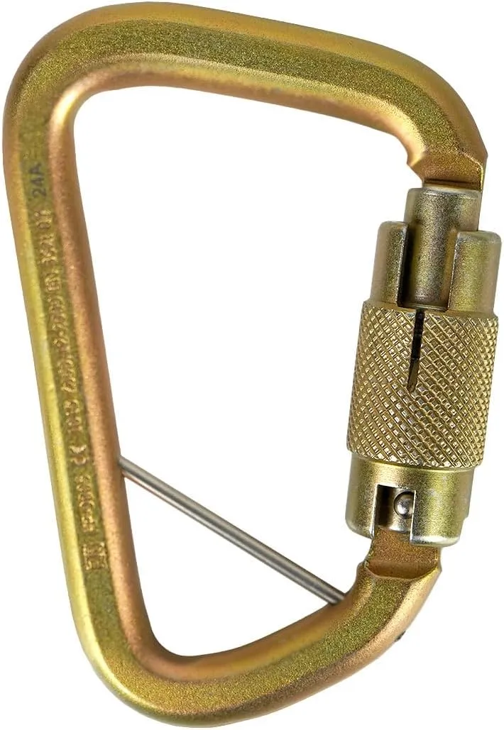 Fusion Climb Tacoma Steel Triple Lock with Key Nose Modified D-Shaped Carabiner (FP-9005-TPKHS-BLK)