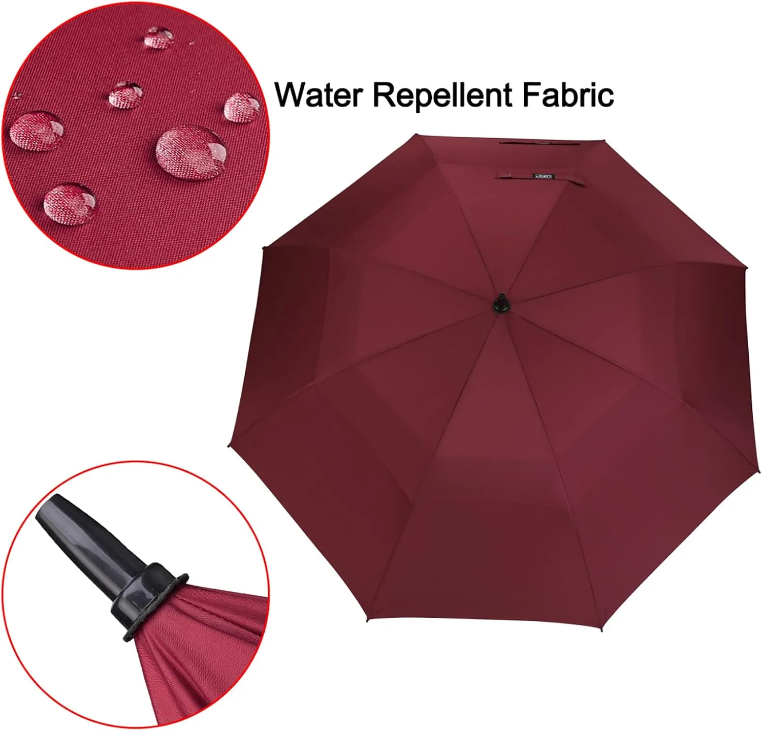 G4Free 47/54/62/68 Inch Automatic Open Golf Umbrella Oversize Extra Large Double Canopy Vented Windproof Waterproof Stick Umbrellas