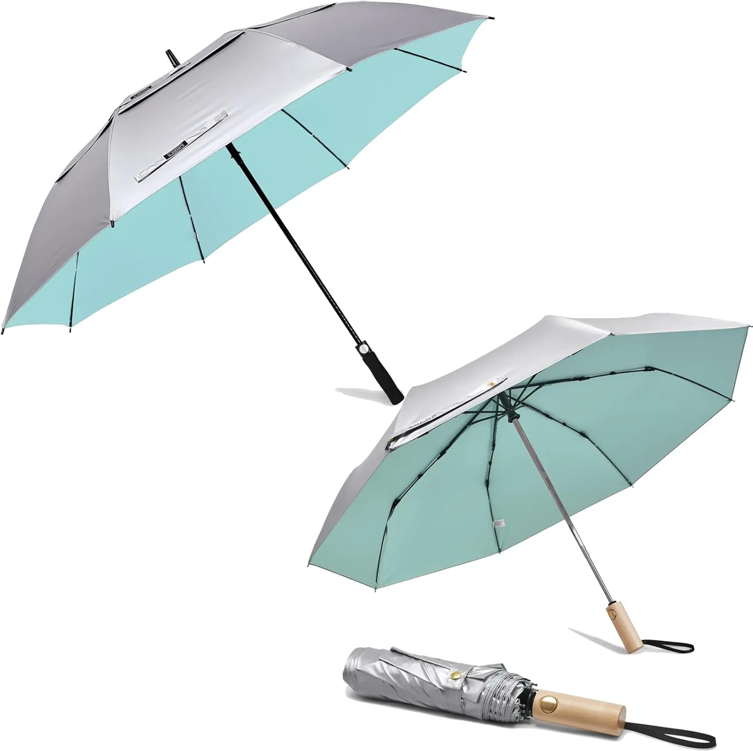 G4Free 47" Stick Golf Umbrella   46" UV Protection Travel Umbrella, Windproof with UPF 50  for Sun & Rain，Automatic open and Close, for Women Men, outdoor, travel