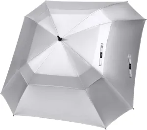 G4Free Extra Large Golf Umbrella 62/68 inch Square Vented Windproof Auto Open Double Canopy Oversized Stick Umbrella