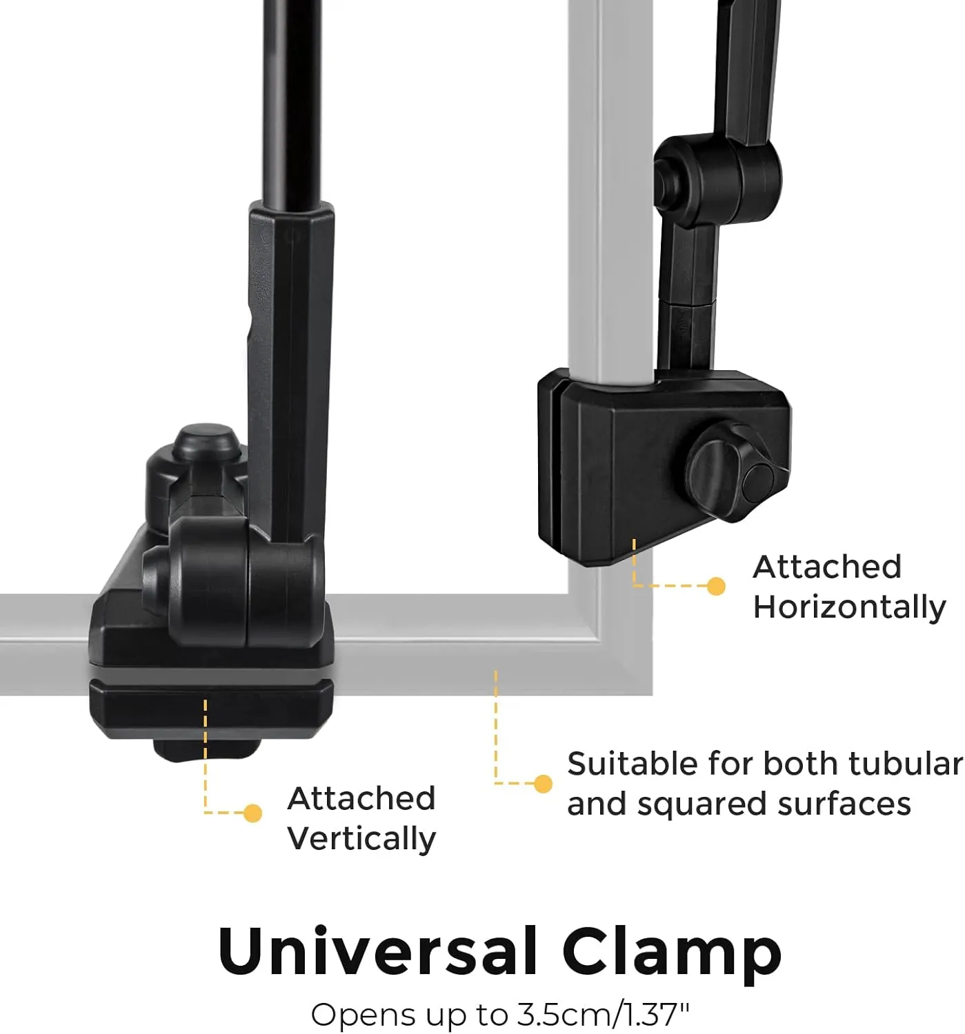G4Free UPF 50  Universal Clamp On Umbrella Adjustable Outdoor UV Protection Beach Chair Umbrella for Strollers, Wheelchairs, Patio Chairs, and Golf Carts