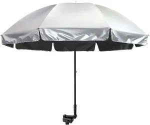 G4Free UPF 50  Universal Clamp On Umbrella Adjustable Outdoor UV Protection Beach Chair Umbrella for Strollers, Wheelchairs, Patio Chairs, and Golf Carts