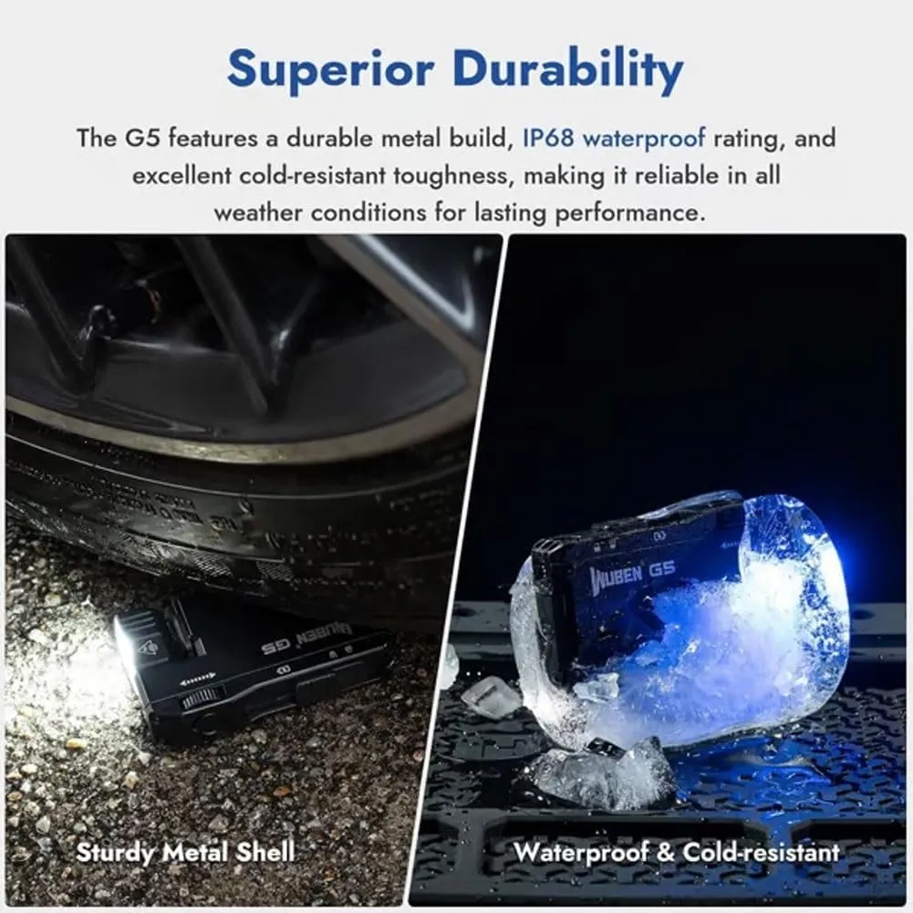 G5 EDC Light 400 Lumens,G5 Pocket-Sized LED Light - 400LM Brightness,USB-C,Magnetic Clip,Rechargeable Ip68 Waterproof,Portable Small Keychain Flashlight Great for Gear Bag,Repairs,Backpacking(2pcs#a)