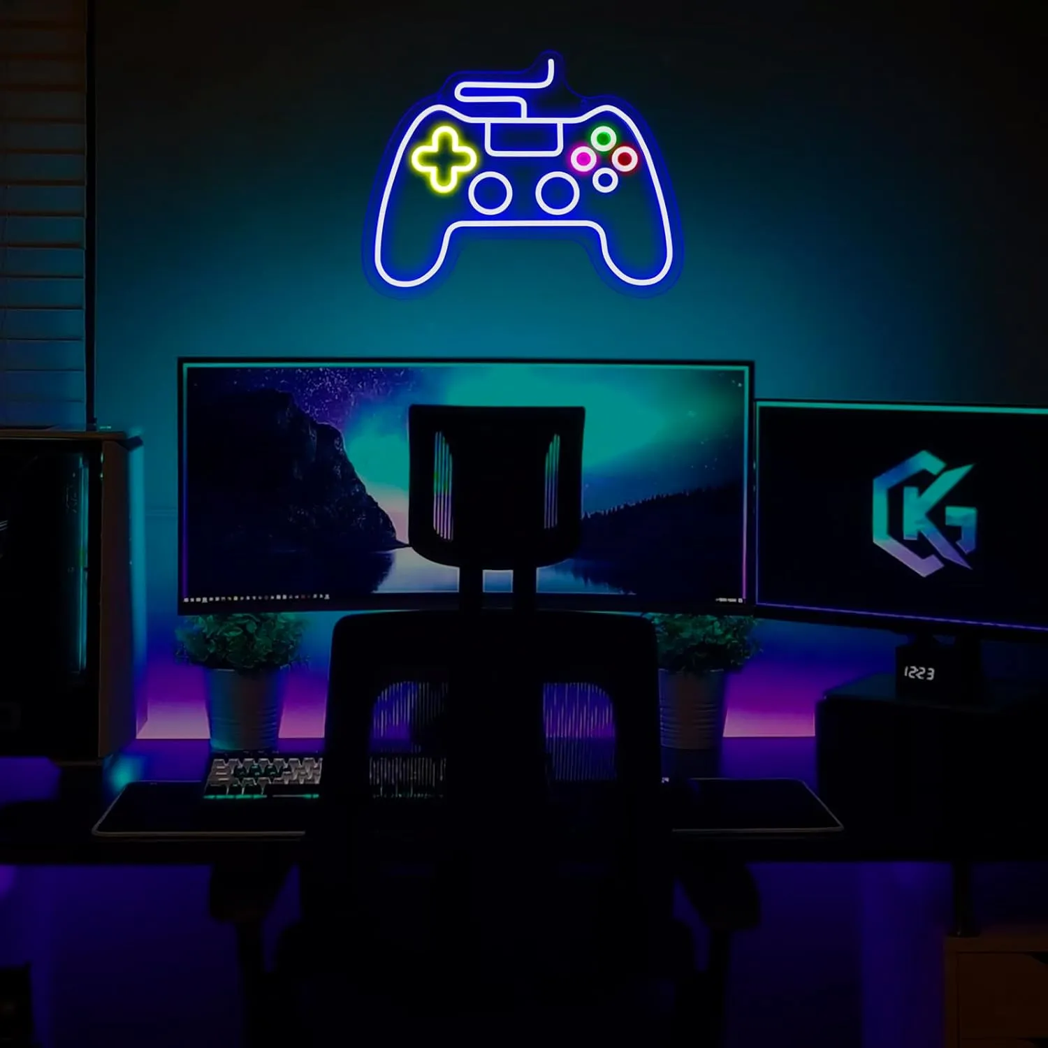 Gamepad Neon Sign, Game Controller Led Sign, Gamer Neon Light for Gaming Room Wall Décor, USB Powered Gamepad Shape Sign for Teen Boys’ Gifts (Gamepad2)