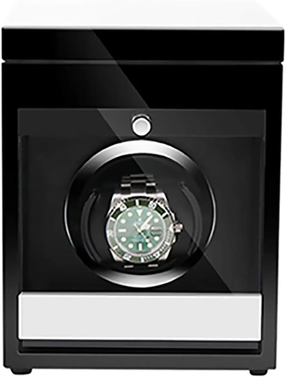 GaRcan Spinner Winding Box Watch Winders - Wooden Watch Storage Case Smart Watches Winder with LED Light Mechanical Watch Automatic Shaker with Access Control Watch Winding Box